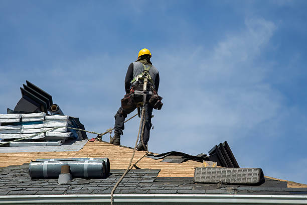 Professional Gutter Installation technician working in Frackville, PA